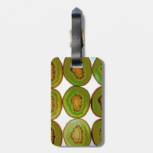 Kiwi-Scheiben Gepäckanhänger (Rückseite vertikal)