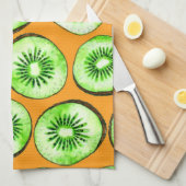 Kiwi-Scheiben Geschirrtuch (Viertel Falte)