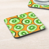 Kiwi-Scheiben Getränkeuntersetzer (Linke Seite)