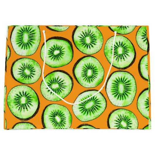 Kiwi-Scheiben Große Geschenktüte (Vorderseite)