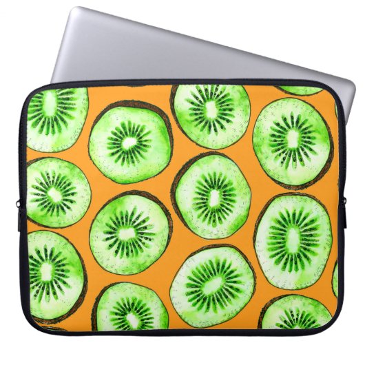Kiwi-Scheiben Laptopschutzhülle (Vorderseite)