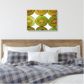 Kiwi-Scheiben Leinwanddruck (Insitu (Schlafzimmer))