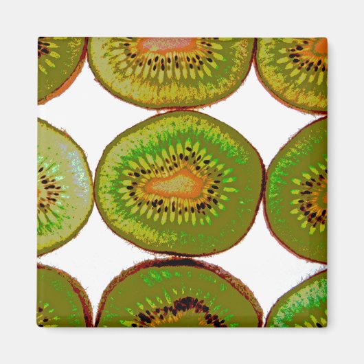 Kiwi-Scheiben Magnet (Vorne)