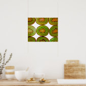 Kiwi-Scheiben Poster (Küche)