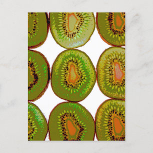 Kiwi-Scheiben Postkarte