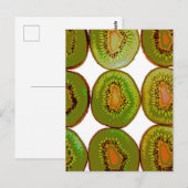 Kiwi-Scheiben Postkarte (Vorne/Hinten)