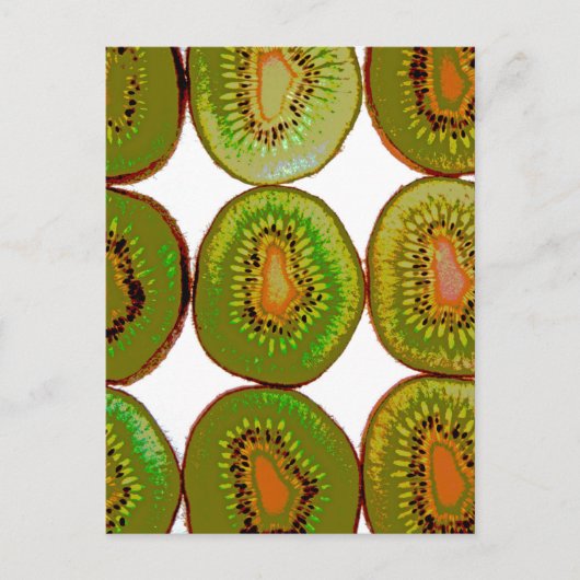 Kiwi-Scheiben Postkarte (Vorderseite)