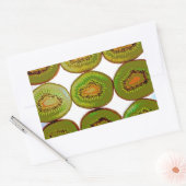 Kiwi-Scheiben Rechteckiger Aufkleber (Umschlag)