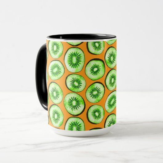 Kiwi-Scheiben Tasse (Vorderseite Links)
