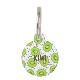 Kiwi Seeds Round Pet Tag Haustiermarke