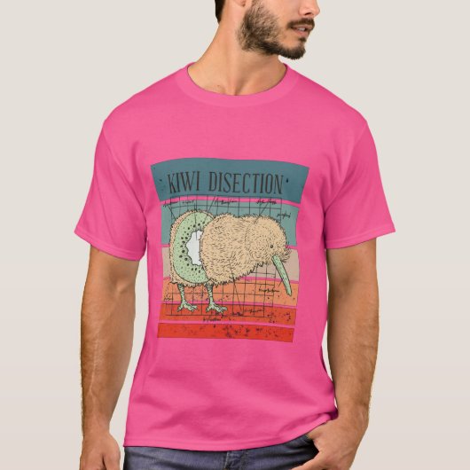 Kiwi Seziervogel Obstanatomie Tiere C T-Shirt (Vorderseite)