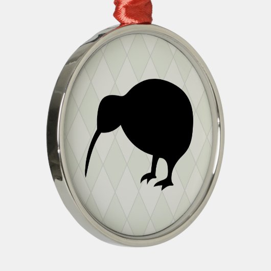 Kiwi Silbernes Ornament (Rechts)