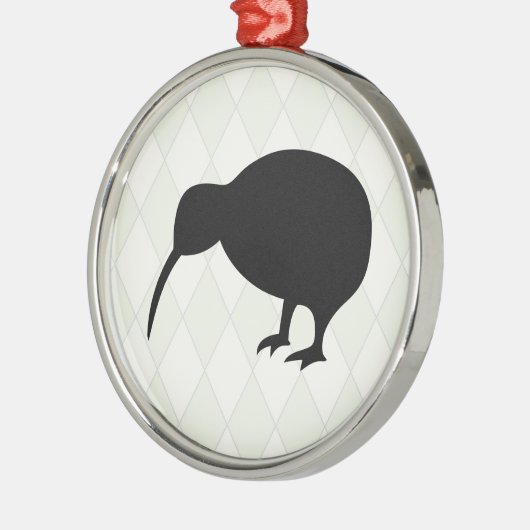 Kiwi Silbernes Ornament (Links)