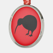 Kiwi Silbernes Ornament (Links)