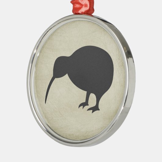 Kiwi Silbernes Ornament (Links)