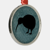 Kiwi Silbernes Ornament (Rechts)