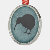 Kiwi Silbernes Ornament (Links)