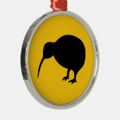 Kiwi Silbernes Ornament (Rechts)