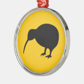 Kiwi Silbernes Ornament (Links)