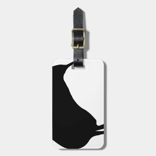 Kiwi Silhouette Gepäckanhänger (Vorderseite vertikal)