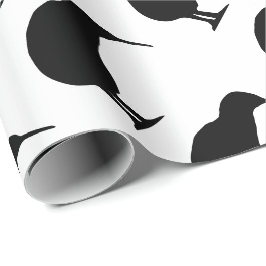 Kiwi Silhouette Geschenkpapier (Rolleneckpunkt)