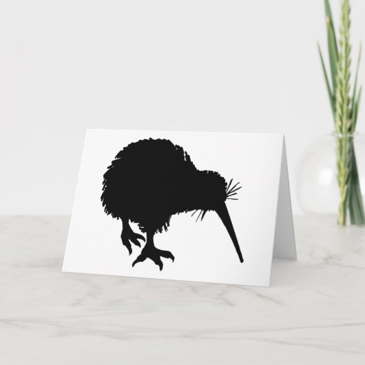 Kiwi Silhouette Karte (Vorderseite)