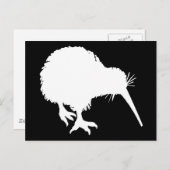 Kiwi Silhouette Postkarte (Vorne/Hinten)