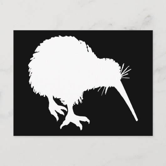 Kiwi Silhouette Postkarte (Vorderseite)