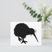 Kiwi Silhouette Postkarte (Stehend Vorderseite)