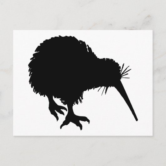 Kiwi Silhouette Postkarte (Vorderseite)