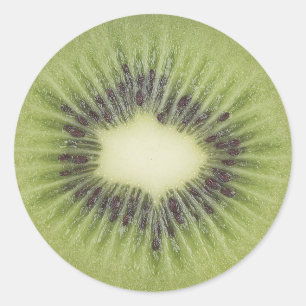 Kiwi-Slice-Foto Runder Aufkleber