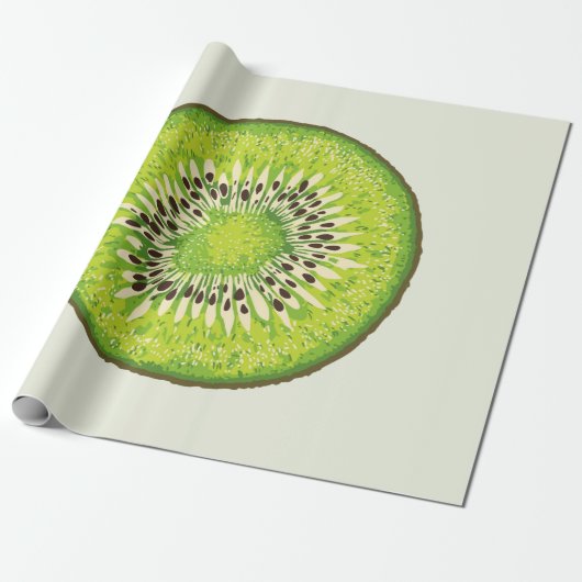 Kiwi Slice-Illustrationsmuster Geschenkpapier (Ungerollt)