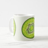 Kiwi Slice-Illustrationsmuster Kaffeetasse (Vorderseite Links)