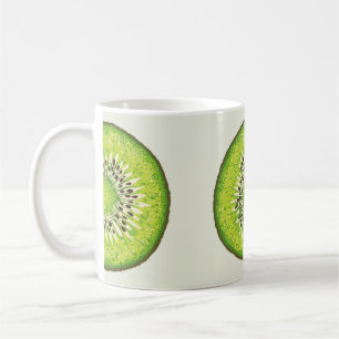 Kiwi Slice-Illustrationsmuster Kaffeetasse