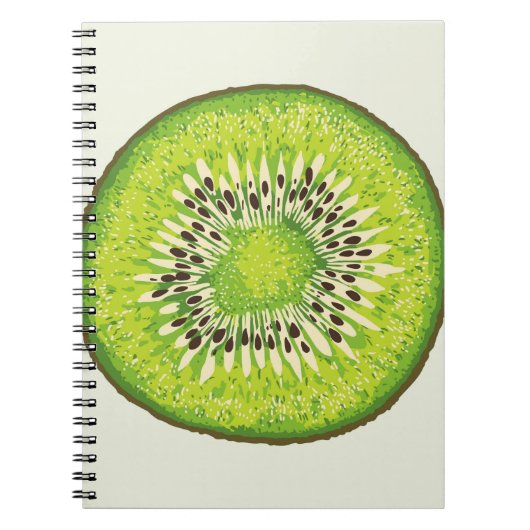 Kiwi Slice-Illustrationsmuster Notizblock (Vorderseite)
