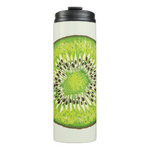Kiwi Slice-Illustrationsmuster Thermosbecher