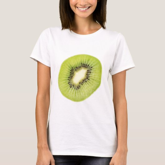 Kiwi-Slice-Makro T-Shirt (Vorderseite)