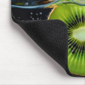 Kiwi Slice Splashing in Wasser Mousepad (Ecke)