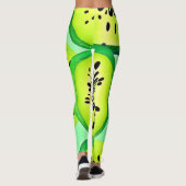 Kiwi Slices: Lebhaft und frisch Leggings (Rückseite)