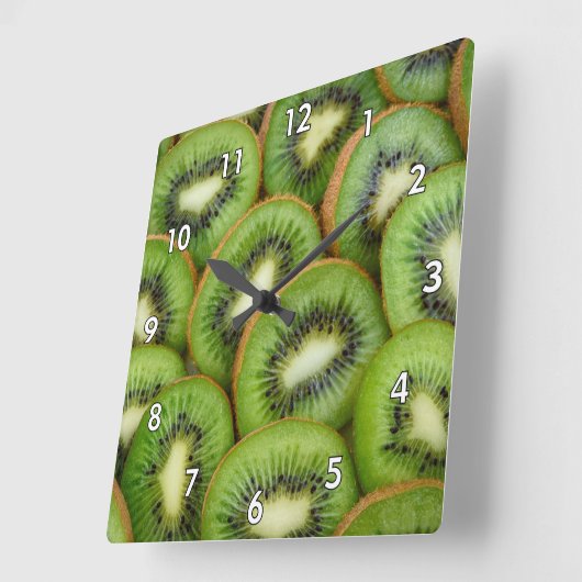KiWi-Slices Quadratische Wanduhr (Winkel)