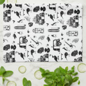 Kiwi Sommermuster TRANS Geschirrtuch (Gefaltet)