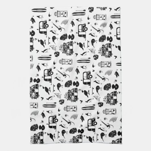 Kiwi Sommermuster TRANS Geschirrtuch (Vertikal)