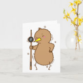 Kiwi spielt Bird and Frucht mit Billard Karte (Gelbe Blume)