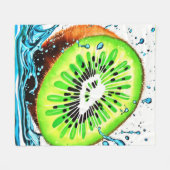 Kiwi Splash of Freshness Fleecedecke (Vorderseite (Horizontal))