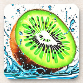 Kiwi Splash of Freshness Getränkeuntersetzer