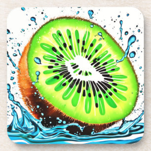 Kiwi Splash of Freshness Getränkeuntersetzer