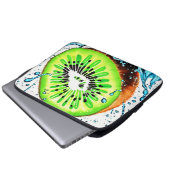 Kiwi Splash of Freshness Laptopschutzhülle (Vorne Knopf)
