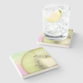 Kiwi splash steinuntersetzer (Seitenansicht)