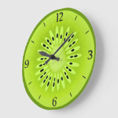 Kiwi-stilisierte Frucht-Scheibe Große Wanduhr (Winkel)