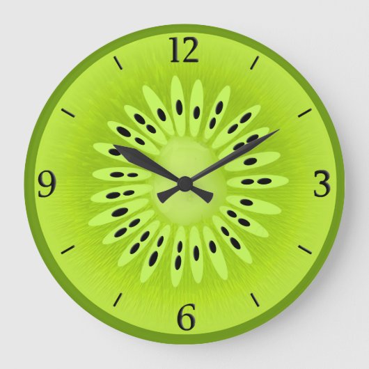 Kiwi-stilisierte Frucht-Scheibe Große Wanduhr (Vorderseite)